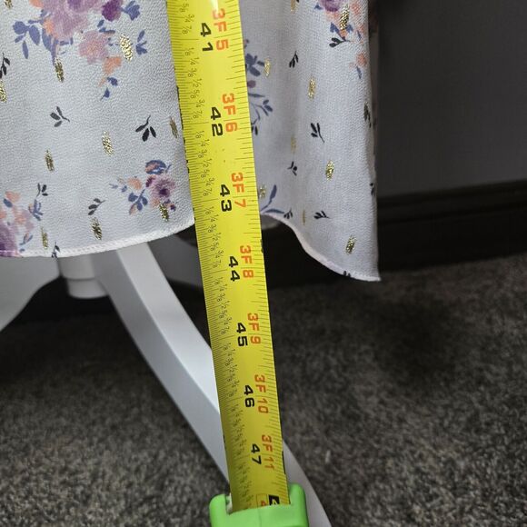 Everly Floral Rayon Wrap Dress Long Sleeve Size L Pink Multicolor Fairy Whimsy - Picture 6 of 10